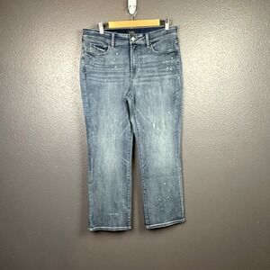 NYDJ Women's 12 Light Wash Blue Marilyn Straight Lift Tuck Technology Stretch